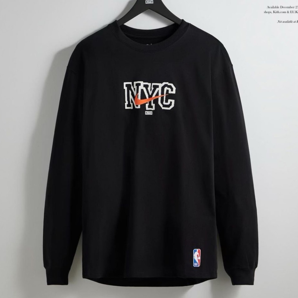 🏀🏀🏀 Kith & Nike for New York Knicks L/S Tee Long Sleeve Size L 🏀🏀🏀